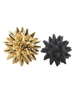 STORICO GOLD AND BLACK SPIKE SCULPTURES
