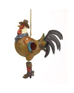 COWBOY ROOSTER BIRDHOUSE